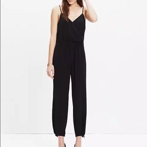 Hunter Green Cami Front Wrap Jumpsuit